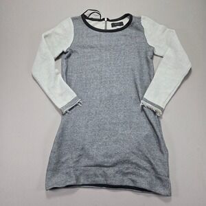 DIESEL Dress Womens XS Gray Long Sleeve Color Block Mini Casual rear zipper knit